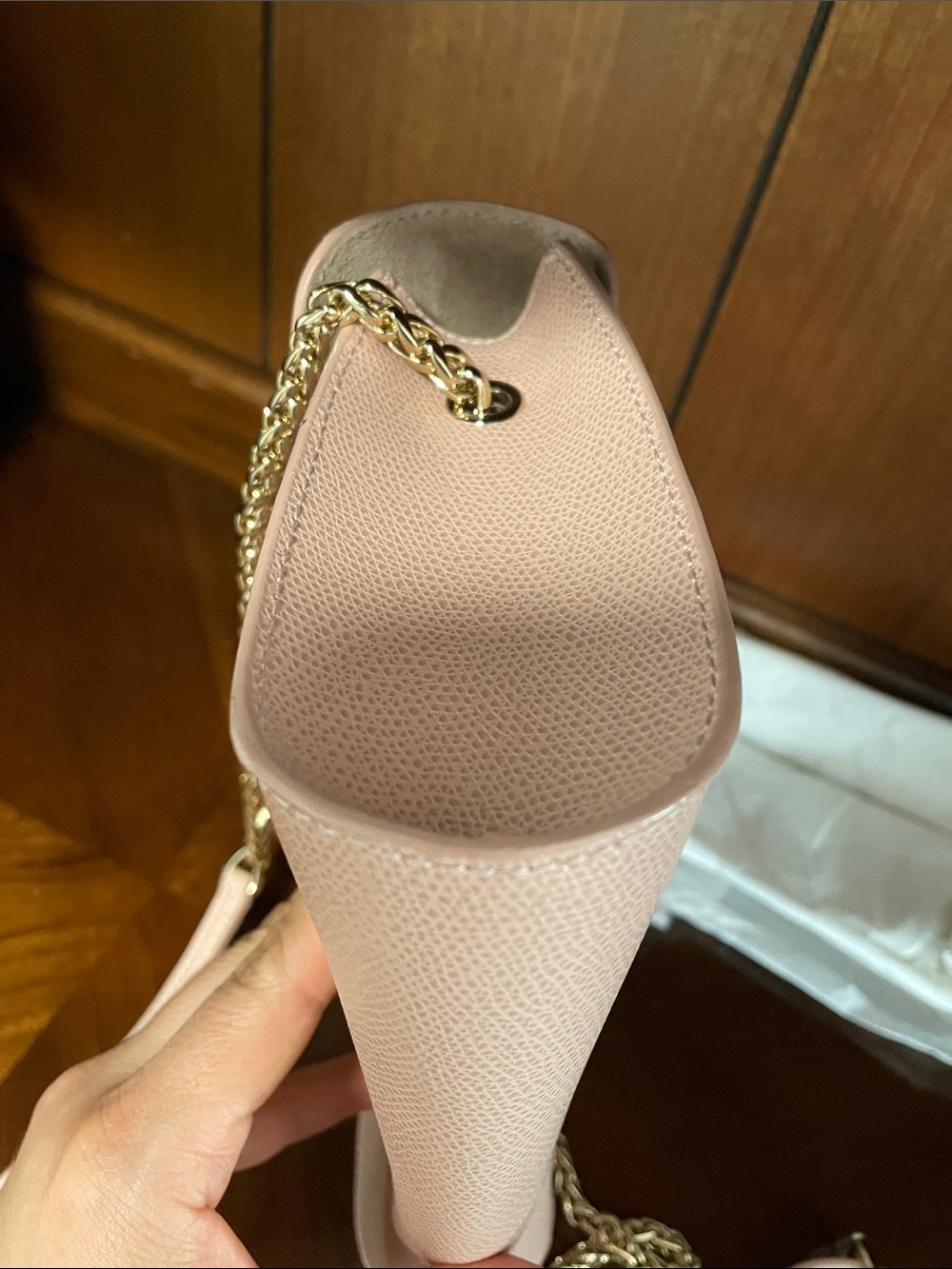 Furla Blush Pink Leather Crossbody with Gold Hardware - Picture 8 of 10